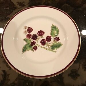 A 10” plate with blackberry pattern